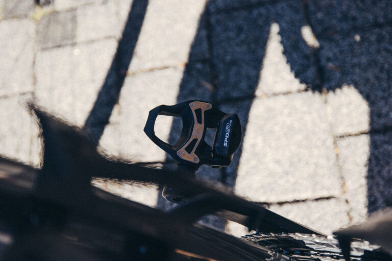 SPD SL Pedal an einem Scott Addict Rennrad